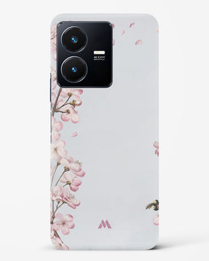 Pastel Flowers on Marble Hard Case Phone Cover-(Vivo)