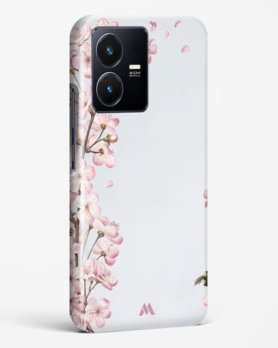 Pastel Flowers on Marble Hard Case Phone Cover-(Vivo)