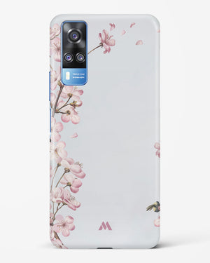 Pastel Flowers on Marble Hard Case Phone Cover-(Vivo)