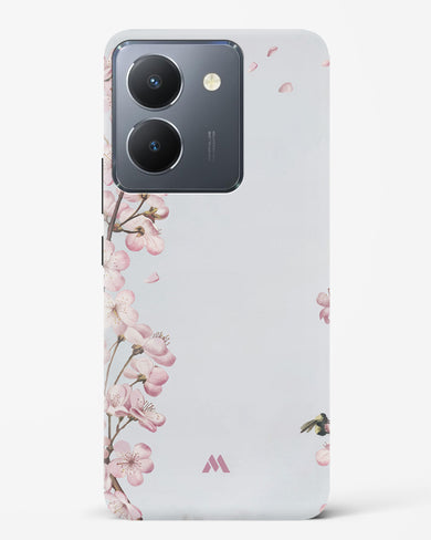 Pastel Flowers on Marble Hard Case Phone Cover-(Vivo)