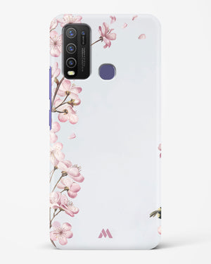 Pastel Flowers on Marble Hard Case Phone Cover (Vivo)