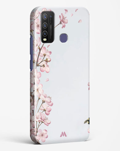 Pastel Flowers on Marble Hard Case Phone Cover-(Vivo)