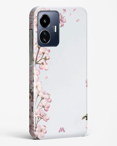 Pastel Flowers on Marble Hard Case Phone Cover-(Vivo)