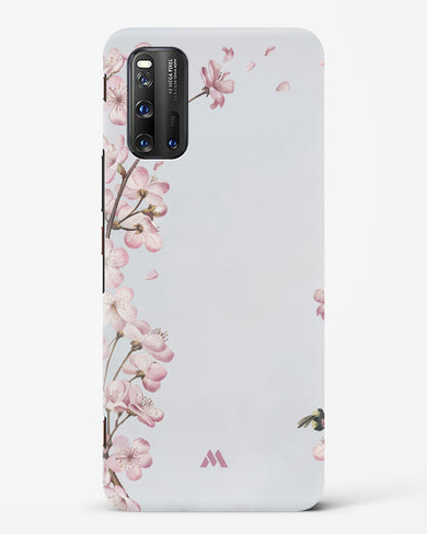 Pastel Flowers on Marble Hard Case Phone Cover-(Vivo)