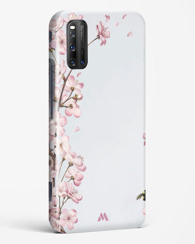 Pastel Flowers on Marble Hard Case Phone Cover-(Vivo)