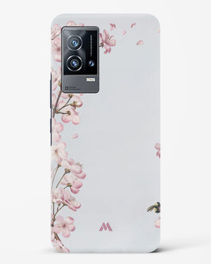 Pastel Flowers on Marble Hard Case Phone Cover-(Vivo)