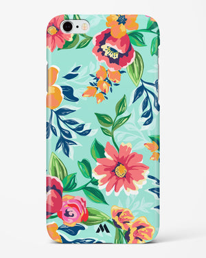 Flower Print on Canvas Hard Case Phone Cover (Apple)