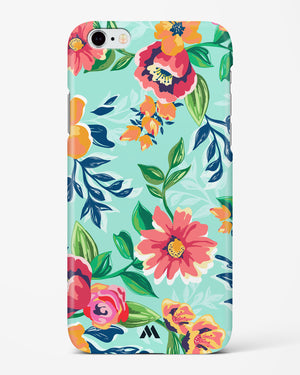 Flower Print on Canvas Hard Case iPhone 6s