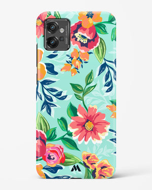Flower Print on Canvas Hard Case Phone Cover (Motorola)