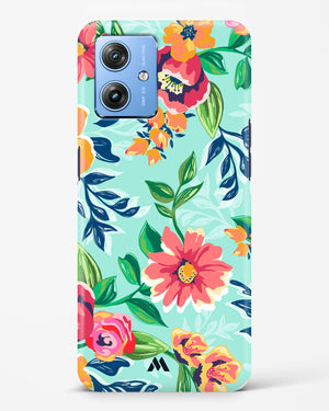Flower Print on Canvas Hard Case Phone Cover (Motorola)