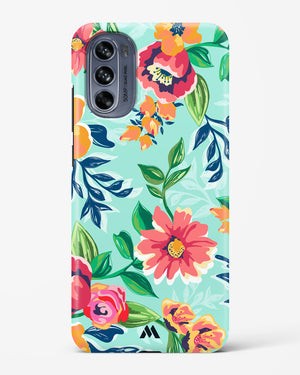 Flower Print on Canvas Hard Case Phone Cover (Motorola)