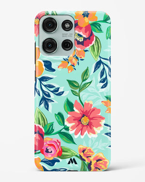 Flower Print on Canvas Hard Case Phone Cover (Motorola)