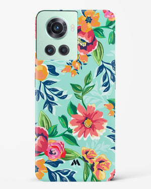 Flower Print on Canvas Hard Case Phone Cover (OnePlus)