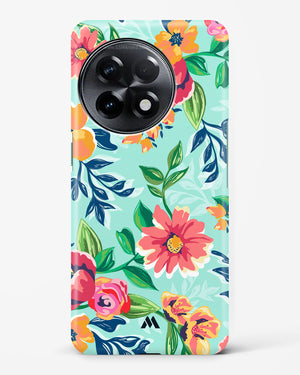 Flower Print on Canvas Hard Case Phone Cover (OnePlus)