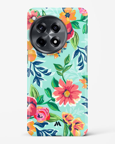 Flower Print on Canvas Hard Case Phone Cover (OnePlus)