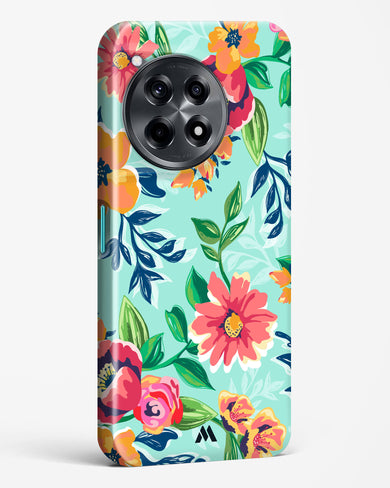 Flower Print on Canvas Hard Case Phone Cover (OnePlus)
