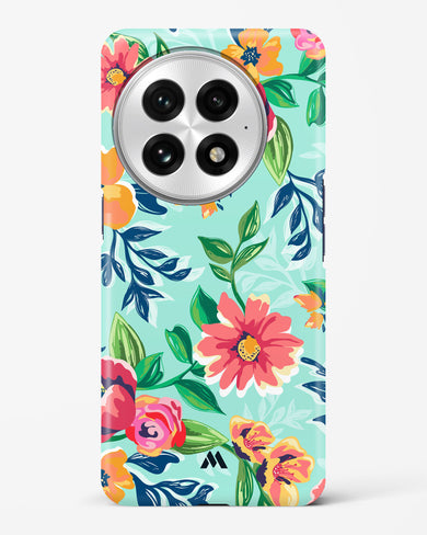 Flower Print on Canvas Hard Case Phone Cover (OnePlus)