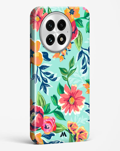 Flower Print on Canvas Hard Case Phone Cover (OnePlus)