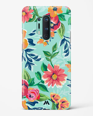 Flower Print on Canvas Hard Case Phone Cover (OnePlus)