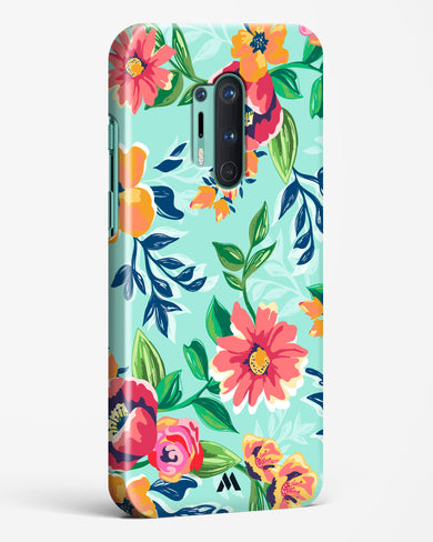 Flower Print on Canvas Hard Case Phone Cover (OnePlus)
