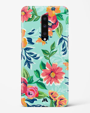 Flower Print on Canvas Hard Case Phone Cover-(OnePlus)