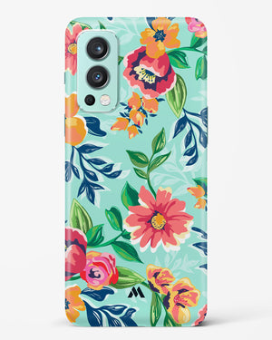 Flower Print on Canvas Hard Case Phone Cover (OnePlus)