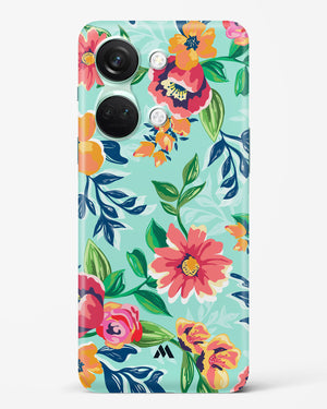 Flower Print on Canvas Hard Case Phone Cover (OnePlus)