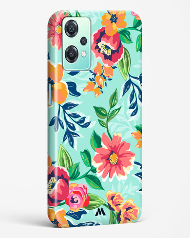 Flower Print on Canvas Hard Case Phone Cover-(OnePlus)