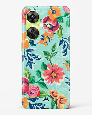 Flower Print on Canvas Hard Case Phone Cover (OnePlus)