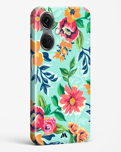 Flower Print on Canvas Hard Case Phone Cover (OnePlus)