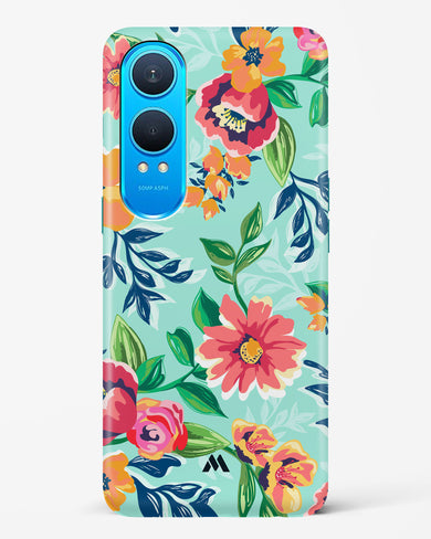 Flower Print on Canvas Hard Case Phone Cover (OnePlus)