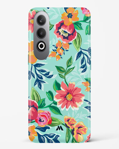 Flower Print on Canvas Hard Case Phone Cover (OnePlus)