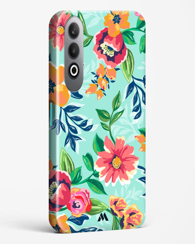 Flower Print on Canvas Hard Case Phone Cover (OnePlus)