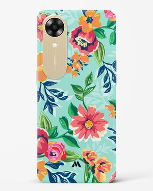 Flower Print on Canvas Hard Case Phone Cover (Oppo)