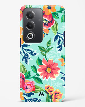 Flower Print on Canvas Hard Case Phone Cover (Oppo)