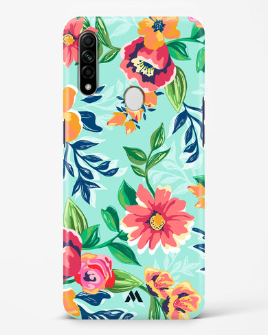 Flower Print on Canvas Hard Case Phone Cover (Oppo)