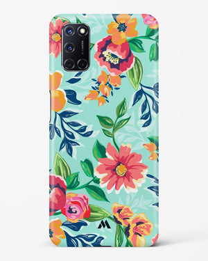 Flower Print on Canvas Hard Case Phone Cover-(Oppo)