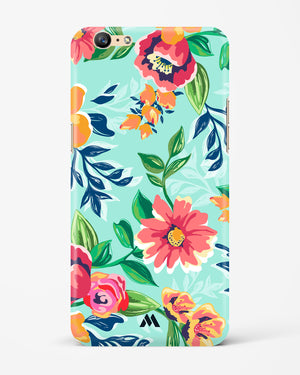 Flower Print on Canvas Hard Case Phone Cover (Oppo)