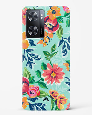 Flower Print on Canvas Hard Case Phone Cover (Oppo)