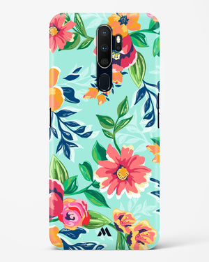 Flower Print on Canvas Hard Case Phone Cover-(Oppo)