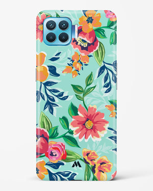 Flower Print on Canvas Hard Case Phone Cover-(Oppo)