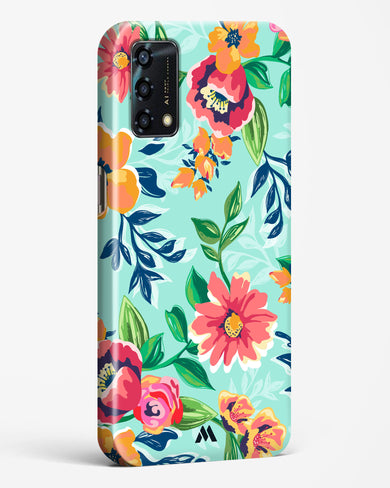 Flower Print on Canvas Hard Case Phone Cover-(Oppo)