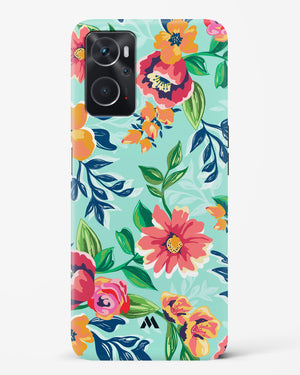 Flower Print on Canvas Hard Case Phone Cover (Oppo)