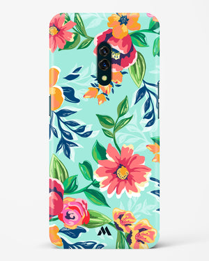 Flower Print on Canvas Hard Case Phone Cover-(Oppo)