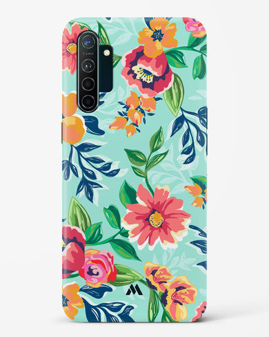 Flower Print on Canvas Hard Case Phone Cover-(Oppo)