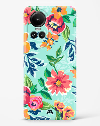 Flower Print on Canvas Hard Case Phone Cover (Oppo)