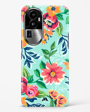 Flower Print on Canvas Hard Case Phone Cover (Oppo)
