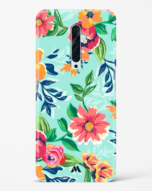 Flower Print on Canvas Hard Case Phone Cover-(Oppo)