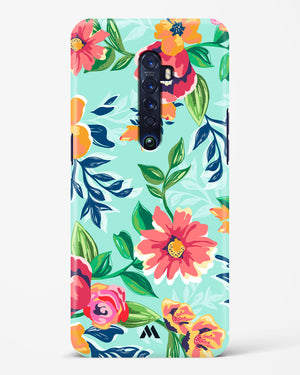 Flower Print on Canvas Hard Case Phone Cover-(Oppo)