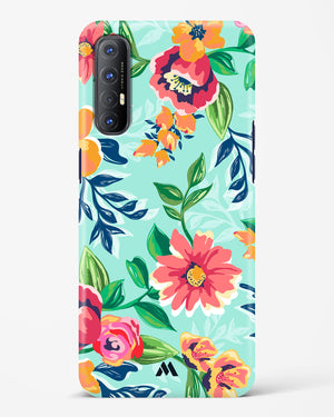 Flower Print on Canvas Hard Case Phone Cover (Oppo)